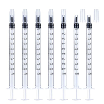 1ml Syringe Without Needle, 1ml Syringe for Liquids, Syringes for Scientific Labs, Measuring Liquids, Feeding Pets, 12 Pack Packaged