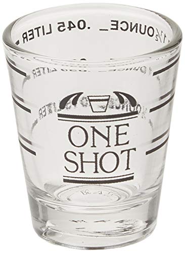 Fox Run Measurment Shot Glass, 2 x 2 x 2.25 inches, Clear, 1 Count (Pack of 1) - size: 1.5 oz, style: Set of 1