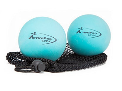 Therapy Massage Ball - Instant Muscle Pain Relief. Proven Effective for Myofascial Release, Deep Tissue Pressure, Yoga & Trigger Point Treatments. Set - 2 Extra Firm Balls W/Mesh Bag.
