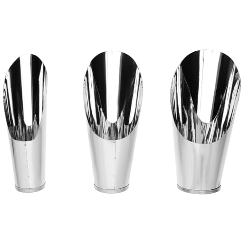 Happyyami 3pcs Bonsai Shovel Stainless Steel Garden Hand Metal Spade Shovel Bucket Spade Potted Planting Potting Cup for Home Gardening Silver
