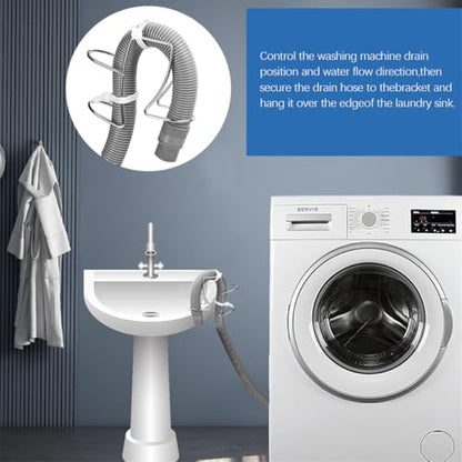 Washing Machine Drain Hose Holder Washer Drain Hoses Holders 304 Stainless Steel Washing Clip ClampUniversal Adjustable Utility Sink Clamp Fits All Drain Hose