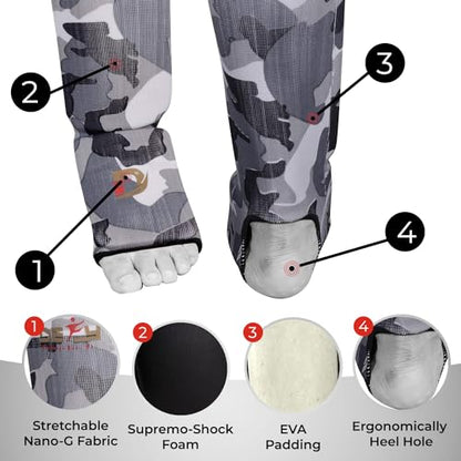 DEFY Shin Instep Foam Padded Shin Guard Protector Shin Support MMA Foot Protection Kickboxing
