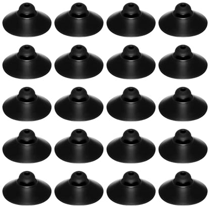 20 Pcs Suction Cups for Aquarium, Rubber Aquariums Suction Cups Black, Fish Tank Sucker Cup Clips for Pump, Airline Tubing, Aeration Setup, Secure Attachment for Aquarium Accessories