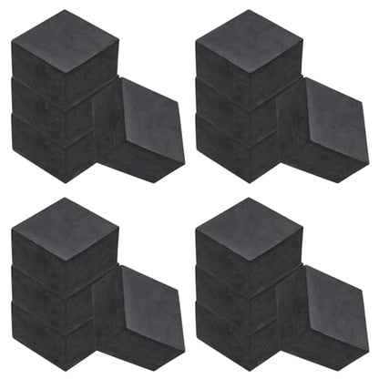 uxcell 16Pcs Rubber Anti Vibration Pads, 2" x 2" x 1.2" Square Rubber Shock Absorbing Washer Pads, Non-Skid Protector Mat for Washer Dryer Air Conditioner Compressor
