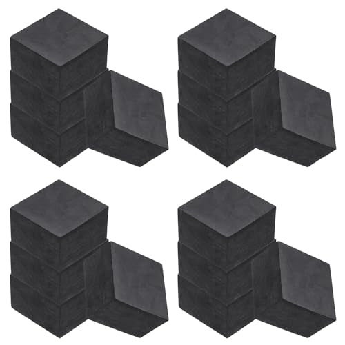 uxcell 16Pcs Rubber Anti Vibration Pads, 2" x 2" x 1.2" Square Rubber Shock Absorbing Washer Pads, Non-Skid Protector Mat for Washer Dryer Air Conditioner Compressor