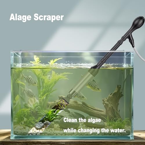 Aquarium Gravel Cleaner 6Ft Hose Fish Tank Water Changer Gravel Vacuum Adjustable Length ABS(for 20~100Gal Tank) - size: L(20~100Gal)
