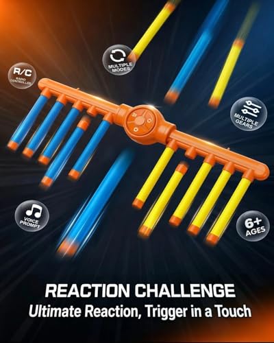 Reflex Challenge Game, Hand Eye Coordination Training Reaction Training Toy, 3 Adjustable Speed Modes, Fun Catch Falling Sticks Game for Kids and Adults