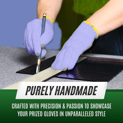 Deluxe Double MMA Glove Display Case | Fight Glove Display Case with Sturdy Base & Stand | Crystal Clear Acrylic UV Protection | Ideal for Football or Baseball Batting Gloves