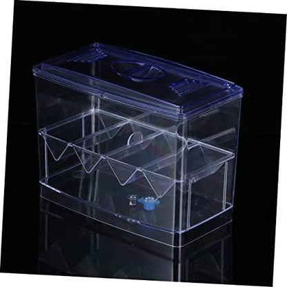 Abaodam Transparent Functional Fish Breeding Tank Betta Habitat Box Independent Incubator for Fry with Easy Cleaning Durable Material Prevents Adult Fish