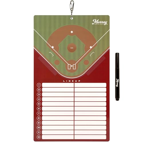 Murray Sporting Goods Baseball Team Colors Dry Erase Coaches Clipboard - style: Red