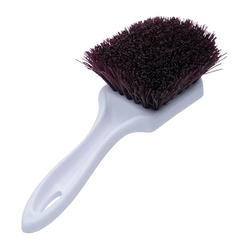Nanoskin Heavy-Duty Multi-Purpose Brush for Deep Cleaning Carpets, Upholstery & Floor Mats - Durable Polypropylene Bristles, Ergonomic Grip, Professional Auto Detailing and Home Use, 8.5" Length - color: Black, size: 8.5"