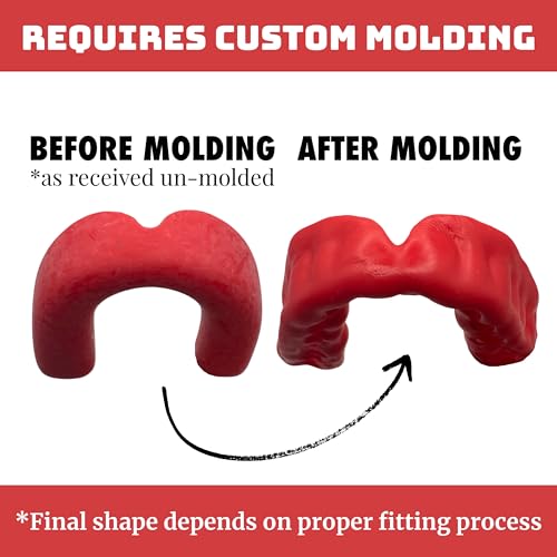 Zero-G Adult Mouthguard Red 1-Pack, Boil & Bite for Contact Sports - color: Red