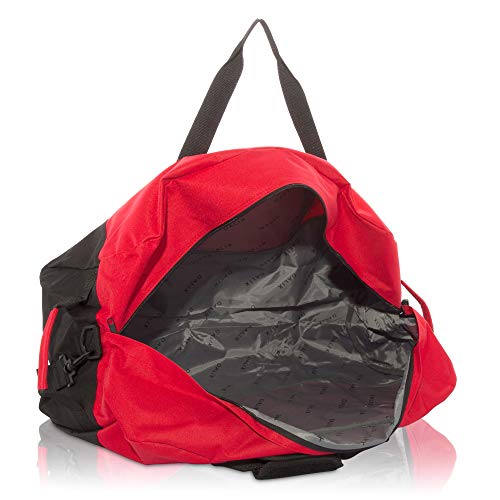 DALIX 25" Big Adventure Large Gym Sports Duffle Bag (Black Grey Navy Blue Red Camo) - color: Red