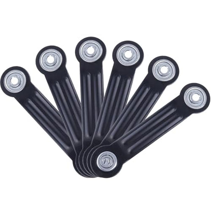 Glider Bearing Arm Bracket 6Pcs, 6.33 Inch Length & 4.88 Inch Hole Center, Hardware Rocker Replacement Parts for Patio Glider, Garden Bench, and Chair Repair - color: Black, size: L 6.33" x 4.88" Centers