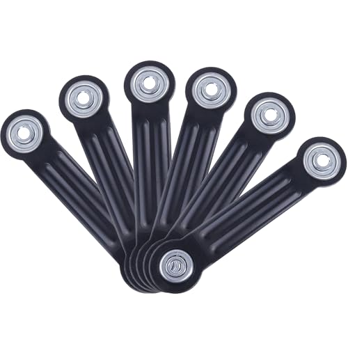 Glider Bearing Arm Bracket 6Pcs, 6.33 Inch Length & 4.88 Inch Hole Center, Hardware Rocker Replacement Parts for Patio Glider, Garden Bench, and Chair Repair - color: Black, size: L 6.33" x 4.88" Centers