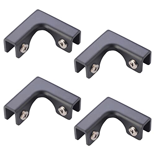 Glass Connector, 4Pcs Aluminum Alloy Glass Clamp 2 Way Glass Connectors Rimless Clip Holder for Fixing or DIY Fish Tank, Glass Wind Guard, Glass Display Cabinet, for 8-10mm Thickness - color: Aluminum Alloy,for 8-10mm, size: 4 Pieces