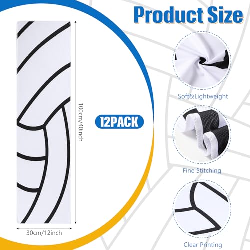 12 Pcs Cooling Neck Wraps Sweat Rag Volleyball Towels Bulk - color: White, size: Volleyball