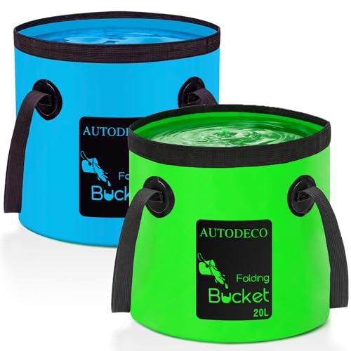20L Collapsible Bucket 5 Gallon Water Container Folding Water Bucket with Handle Portable Wash Basin