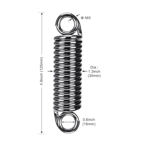 SELEWARE Heavy Duty Heavy Bag Spring for Punching Bags up to 300 lbs - color: Silver-1 Pcs Straight Spring Only