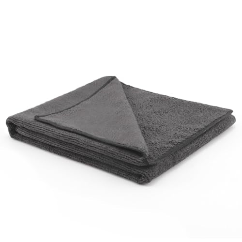 SPTA Car Microfiber Towels, Sport & Workout Towel - Gym, Exercise, Fitness, Spa, Ultra Soft, Super Absorbent, Fast Drying Premium Microfiber, 320gsm, 16in x 27in, Midnight (3-Pack)-MT036