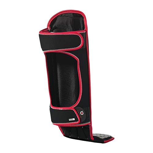 Century Brave Shin Istep Guards | Martial Arts Protective Gear Red/Black Adult L/Extra Large