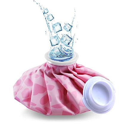 Ice Pack for Injuries Reusable, Ice Bag Reusable 11" Hot Water Bag for Hot & Cold Therapy, No-Leak Elastic Pink Ice Bag for Pain Relief, Menstruation Pain Injuries Muscle Strains - size: 11 Inch