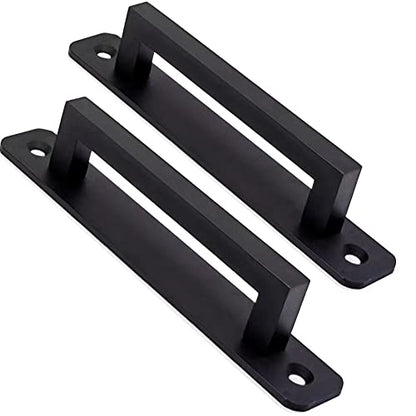 12 Pack 5 Inch 128 mm Matte Black Square Cabinet Handles with Base Plate Aluminum Cabinet Pulls Drawer Pulls Sliding Door Pulls Black Cabinet Handles - color: SquareBlack, size: 5 Inch