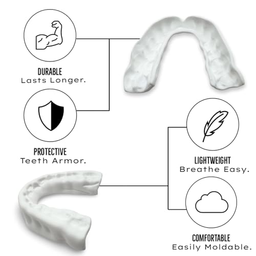 Zero-G Adult Mouthguard White 1-Pack, Boil & Bite for Contact Sports - color: White
