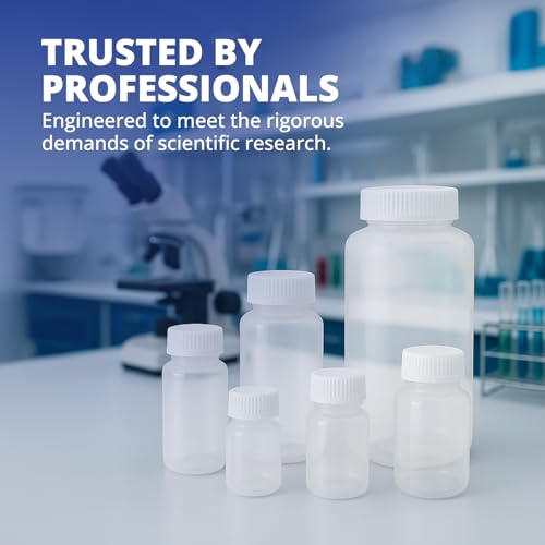 United Scientific® Unistore™ - Sample Containers with Lids - Laboratory Grade Polypropylene Wide Mouth Reagent Bottle - 16 Oz Bottles with Caps (500ml), Plastic Bottles with Lids, Pack of 1 - size: 16 oz (Pack of 1)