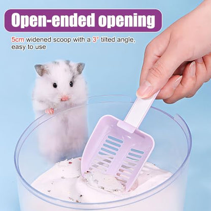MiOYOOW Hamster Litter Scoop, Plastic Sand Shovel Small Animal Mesh Scooper for Guinea Pig Hamsters Gerbils Small Animals - color: green