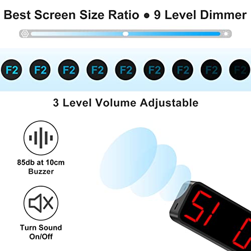 Gym Timer, Portable, Interval Timer with Rechargeable Battery and Built-in Magnet, LED Digital Anti Vertigo Display, Upgraded Workout Clock for Home Gym Garage Fitness - color: Blue, Red, Green