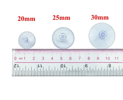 100Pcs Small Suction Cups for Glass, Without Hook Hole, Clear 20mm | PVC, Hold In High Humidity, No Residue, Reusable, Easy Remove, For Car Windows & Glass Tabletops, Smooth Surfaces, Decor