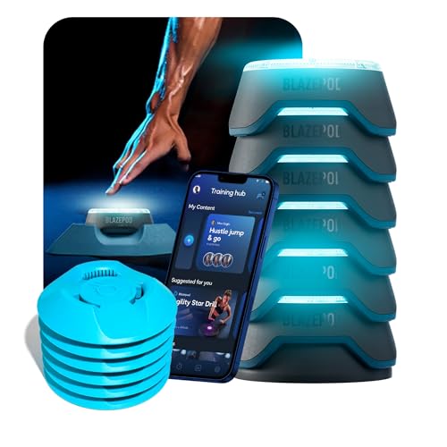 BlazePod Reaction Training Kit Smart Pods for Speed, Agility & Cognitive Drills - Pro-Level Training for Athletes, Trainers, Therapists & Coaches - App Access Included (4 Pods) - color: 6 Pods | Trainer Bundle