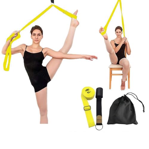 Yoga Stretch Strap - to Improve Leg Stretching - Perfect Home Equipment for Ballet, Dance, Warm upand Gymnastic Exercise - Excellent Gift for Your Friends, Children, and Loved Ones - color: Yellow