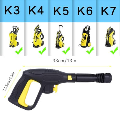 Pressure Washer Gun for Karcher, Replacement Pressure Washer Gun High Pressure Washer Spray Gun for Karcher K3 K4 K5 K6 K7 Hose Quick Connect System
