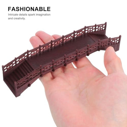 Miniature Chinese Style Bridge Model for Fairy Garden Decor Elegant Plastic Arch Bridge Figurine for Dollhouse and Aquarium Unique Micro Landscape Bridge Ornament