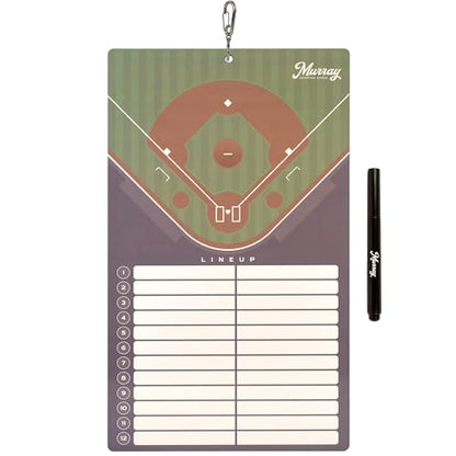 Murray Sporting Goods Baseball Team Colors Dry Erase Coaches Clipboard - style: Gray