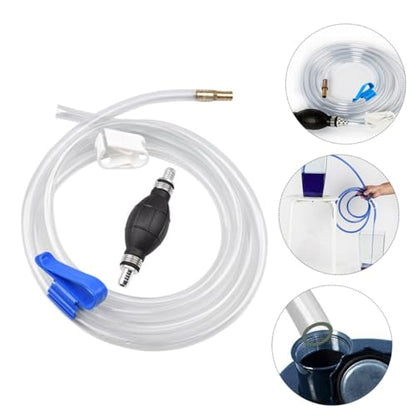 Manual Siphon Pump Water Suction Hose for Car and Home, Practical Guide Oil Tube with Sturdy Suction Pipe for Gasoline and Liquid Transfer, Portable Vehicle Siphon Hose for Fuel