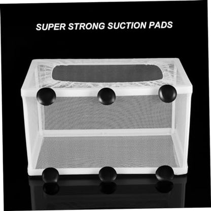 SUPVOX 2pcs Fish Net Big Aquarium Breeder Box Fish Tank Separator Suction Cup Net for