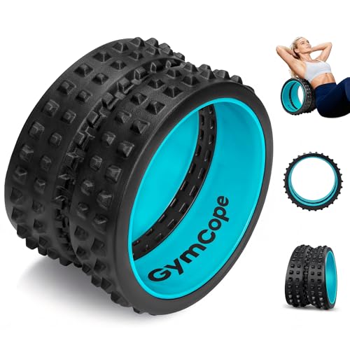 GymCope Curved Foam Roller, Spine-Safe Groove, 530 lb, Blue, Medium - color: Blue, size: Firm