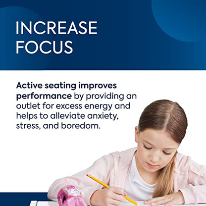 Bouncyband Balance Ball – Create Flexible Seating to Improve Focus at School, Office, or Home with This No-Roll Weighted Ball - color: Purple, size: Medium (Pack of 1)