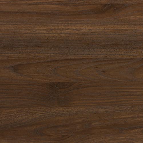 Nathan James Enloe Modern Sideboard Buffet Storage Accent Cabinet with Doors in a Rustic Walnut Finish and Black Matte Metal Base for Hallway, Entryway, Kitchen or Living Room, Walnut/Black