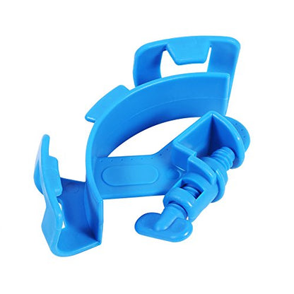 Aquarium Hose Holder | 5 - Pack Blue Plastic Clips for 12 / 16mm Pipes | Secure Mount for Fish Tank Maintenance/Water Changing | Fits 12.5mm Glass