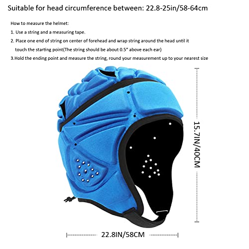 Topeter Padded Rugby Helmet, Protective Soft Shell Headgear Hats - color: Purple