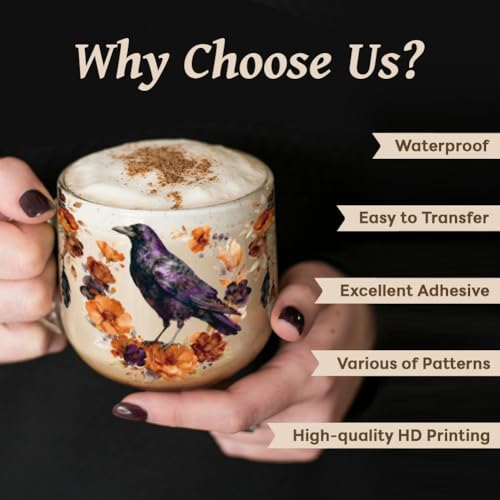 UV DTF Cup Wraps Transfer Stickers Dreamcatcher with Animal Pattern, 10 Sheets Waterproof Custom Vinyl Transfer Sticker 16oz Coffee Glass Cup Tumbler Bottle Mug Decals for Men Women - style: Dreamcatcher with Animal