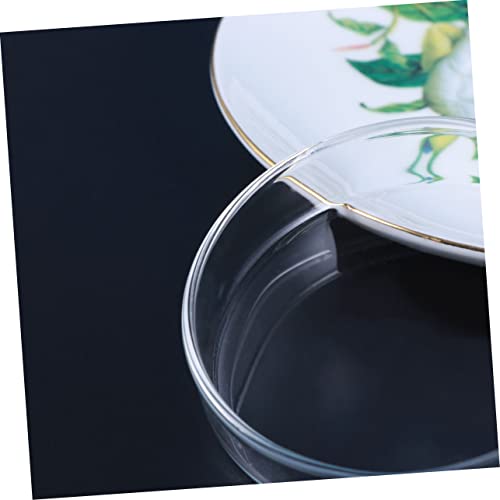 BESPORTBLE Clear Glass Shrimp Feeding Bowl Durable Crystal Dish for Fish Tank Floating Feeder for Shrimp and Fish Multi-Purpose Ornamental Supply for Aquatic Pets