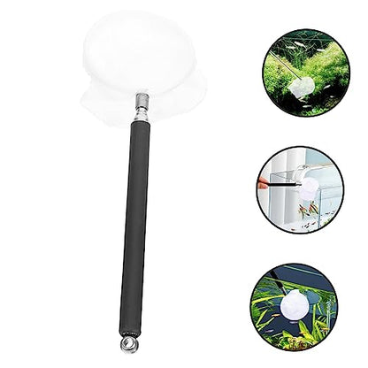 Toddmomy 4pcs Small Telescopic Fish and Shrimp Net Heavy Duty Handle for Aquarium Cleaning and Debris Skimming Design for Ponds and Creeks