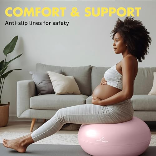 ProBody Pilates Pregnancy Ball with Guide - Birthing Ball - color: Lilac, size: 65 cm: 5'1" - 5'10"