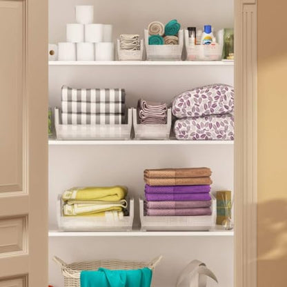 Akro-Mils 30234 AkroBins Plastic Storage Bins, Space-Saving Stackable Bins for Garage, Pantry, Craft Organization, 15" x 5" x 5", Clear, 12-Pack - color: Clear