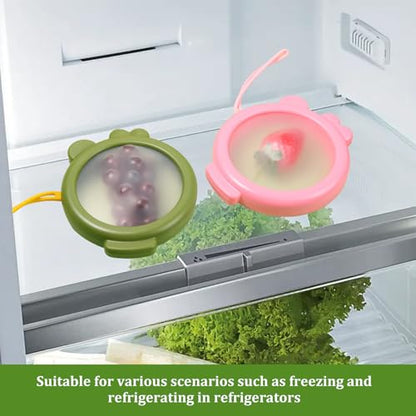 Vegetable Fruit Saver, 4 Pack Reusable Food Storage Containers for Fridge, Creative Fish-Shaped Fresh-Keeping Keepers for Avocados, Garlic, Strawberries, Oranges , Tomatoes,Multipurpose Vegetables Box